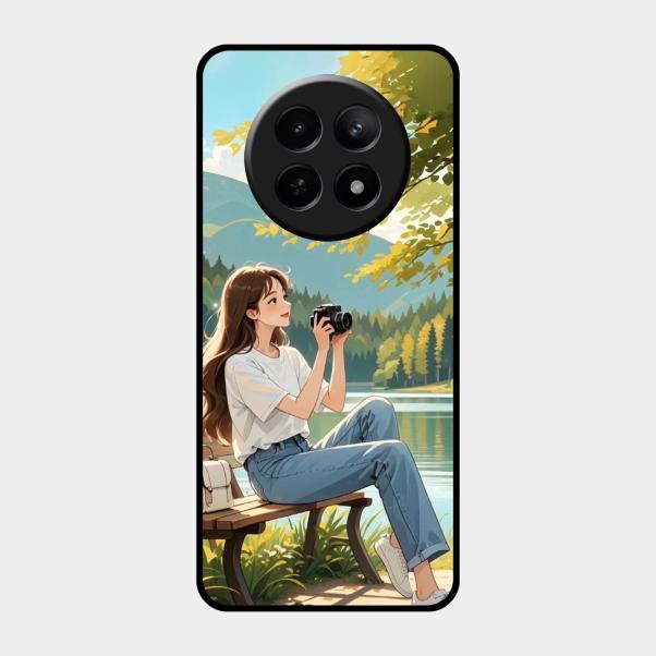 nature s frame glossy metal case cover for Realme 12 5G