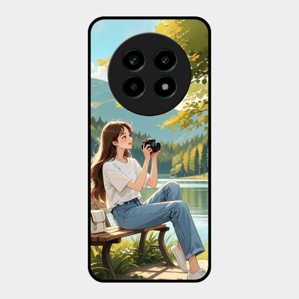nature s frame glossy metal case cover for Realme 13 Pro Plus 5G