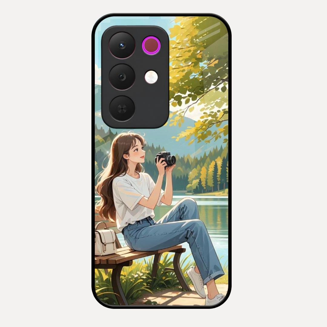 nature s frame glossy metal case cover for Realme 15X 5G