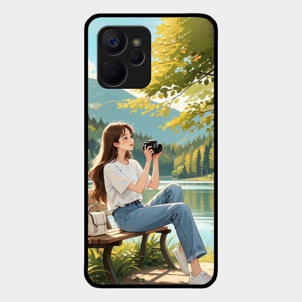 nature s frame glossy metal case cover for Realme 9I 5G