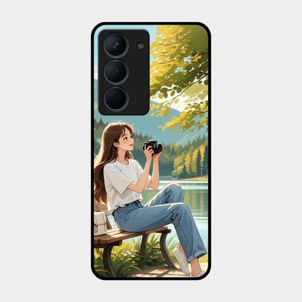nature s frame glossy metal case cover for Realme Narzo 80X 5G