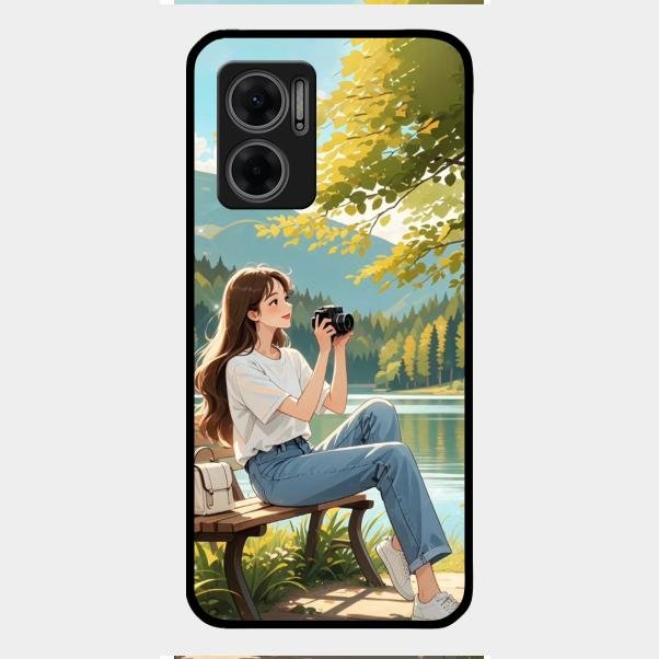 nature s frame glossy metal case cover for Redmi 11 Prime 5G