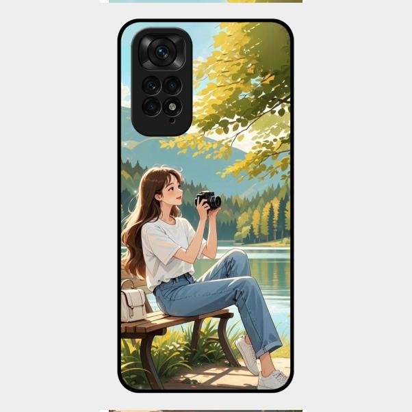 nature s frame glossy metal case cover for Redmi Note 11