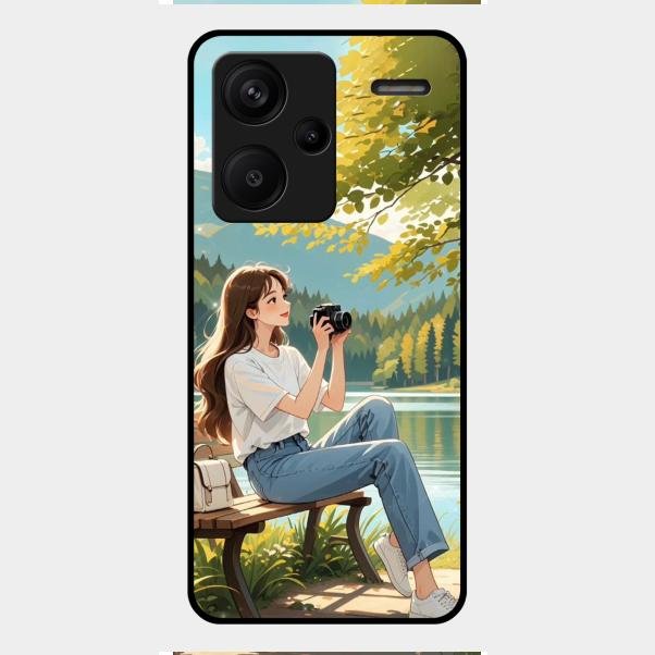 nature s frame glossy metal case cover for Redmi Note 13 Pro Plus 5G