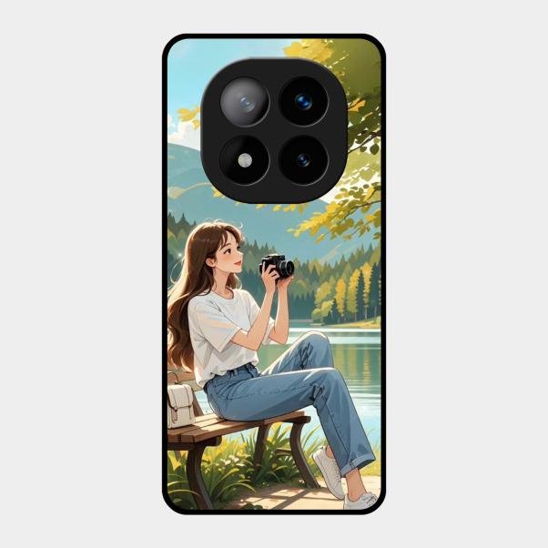 nature s frame glossy metal case cover for Redmi Note 14 Pro Plus 5G