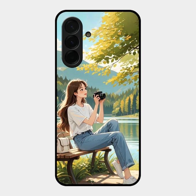 nature s frame glossy metal case cover for Samsung Galaxy A26 5G
