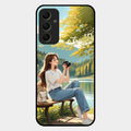 nature s frame glossy metal case cover for Samsung Galaxy A34 5G