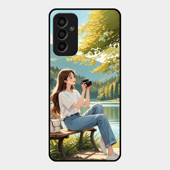 nature s frame glossy metal case cover for Samsung Galaxy F13