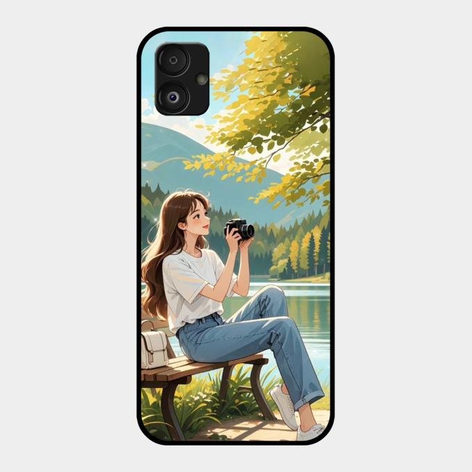 nature s frame glossy metal case cover for Samsung Galaxy F14 5G
