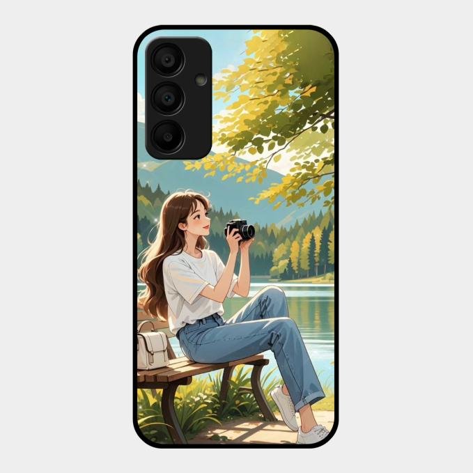 nature s frame glossy metal case cover for Samsung Galaxy F15 5G