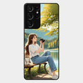 nature s frame glossy metal case cover for Samsung Galaxy S21 Ultra