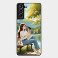 nature s frame glossy metal case cover for Samsung Galaxy S21