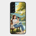 nature s frame glossy metal case cover for Samsung Galaxy S22 5G
