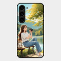 nature s frame glossy metal case cover for Samsung Galaxy S23 5G