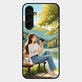 nature s frame glossy metal case cover for Samsung Galaxy S23 Fe 5G