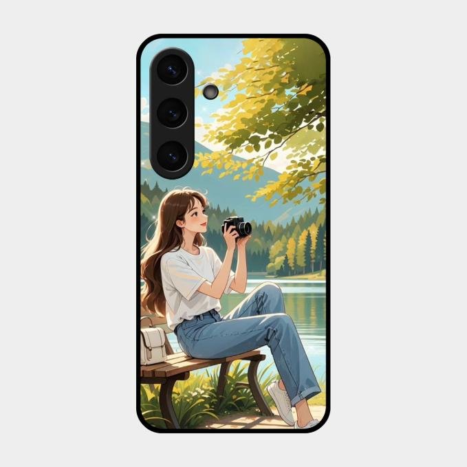 nature s frame glossy metal case cover for Samsung Galaxy S24 5G