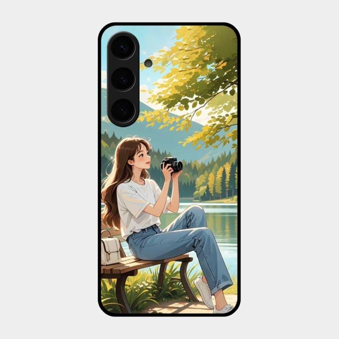 nature s frame glossy metal case cover for Samsung Galaxy S24 Plus 5G