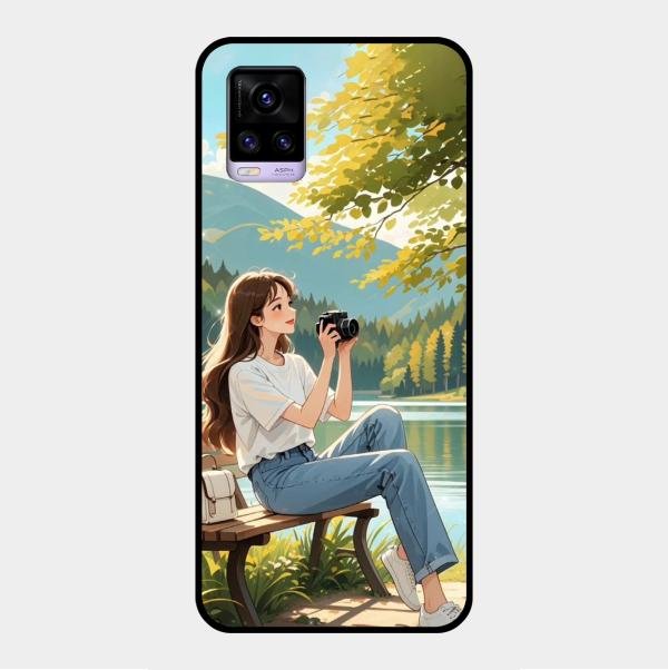 nature s frame glossy metal case cover for Vivo V20
