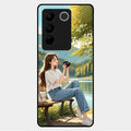 nature s frame glossy metal case cover for Vivo V27 5G