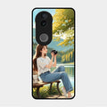 nature s frame glossy metal case cover for Vivo V50 5G