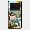 nature s frame glossy metal case cover for Vivo X80 5G