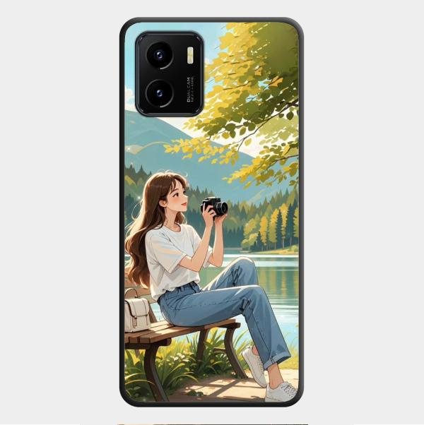 nature s frame glossy metal case cover for Vivo Y01