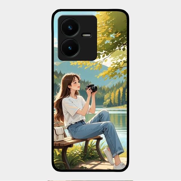 nature s frame glossy metal case cover for Vivo Y22