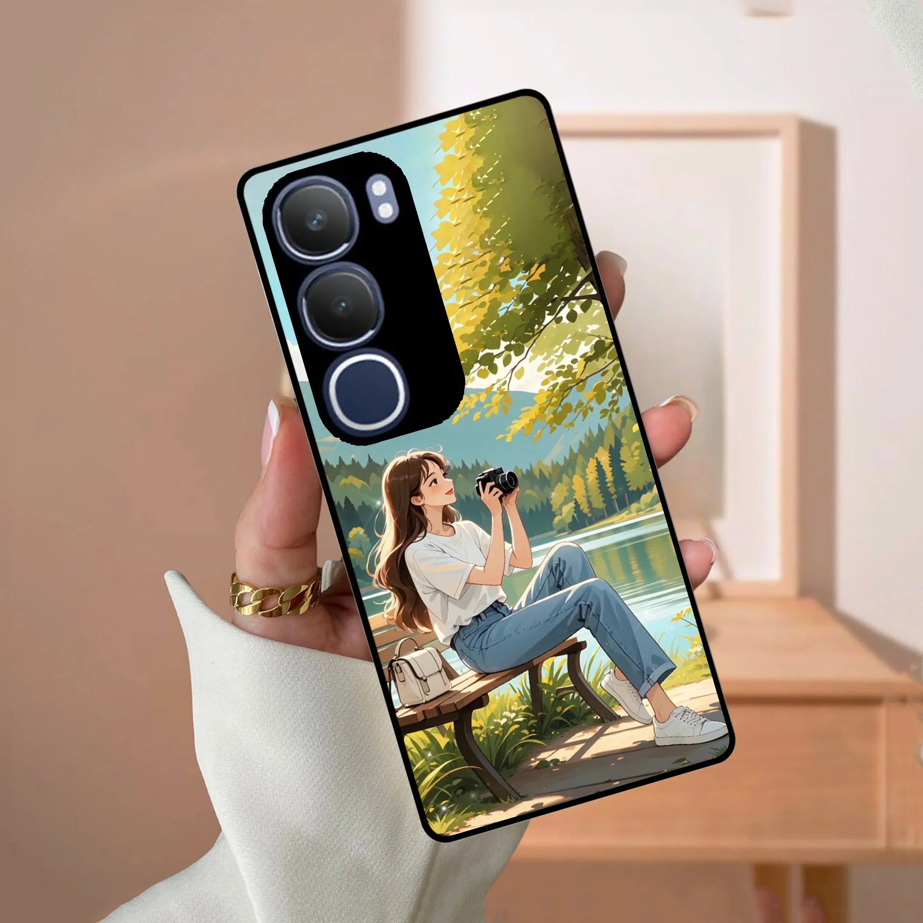 Nature’s Frame Glossy Metal Case Cover For Vivo - ShopOnCliQ