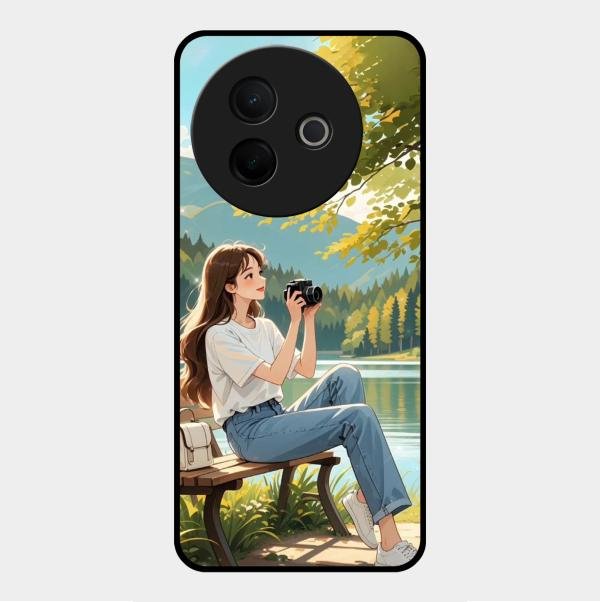 nature s frame glossy metal case cover for Vivo Y39 5G
