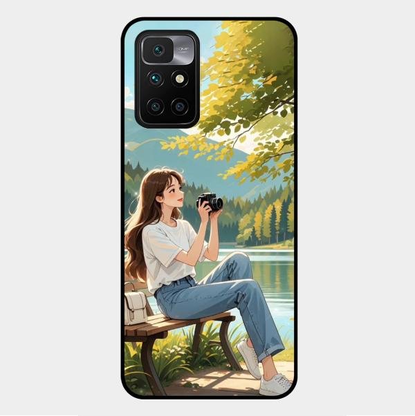 nature s frame glossy metal case cover for Xiaomi Redmi 10 Prime 2022