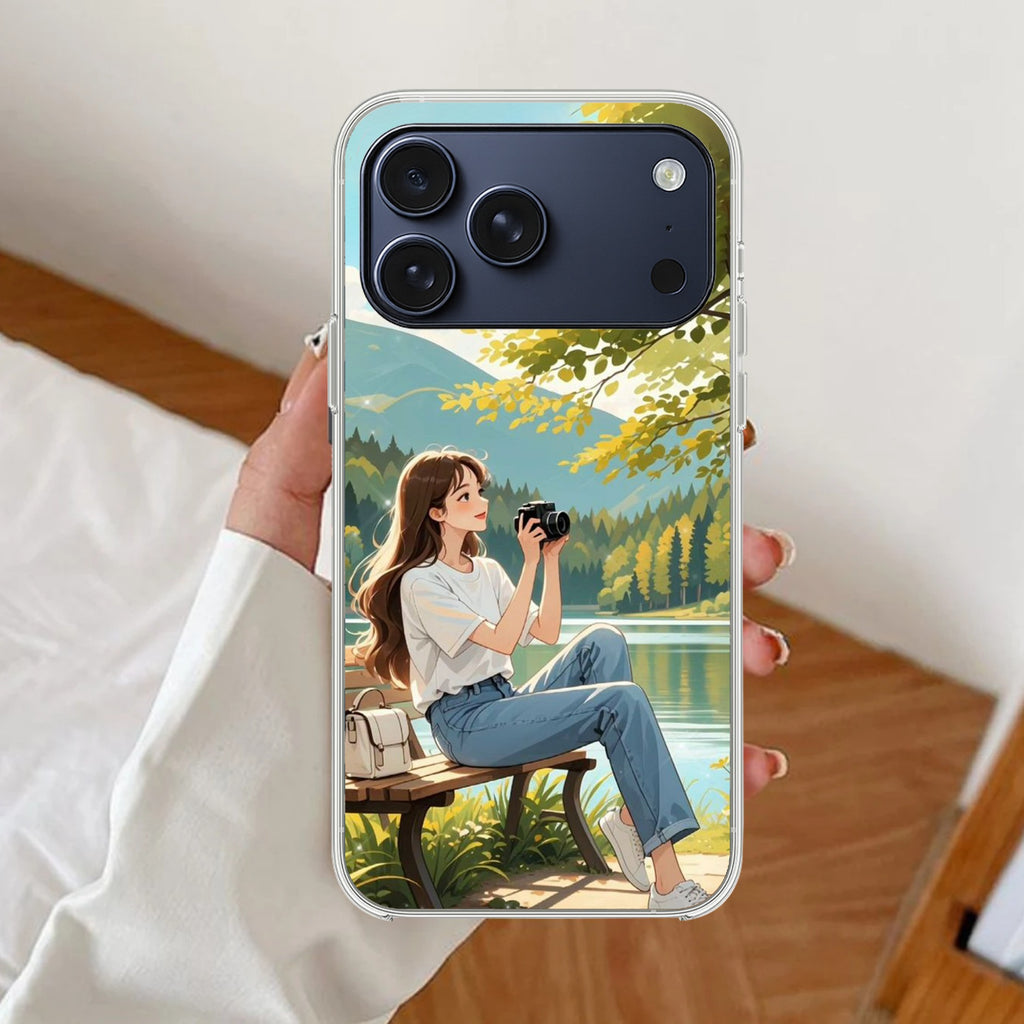 Natures Frame Anti Yellow Clear Case For iPhone 17 Pro Max