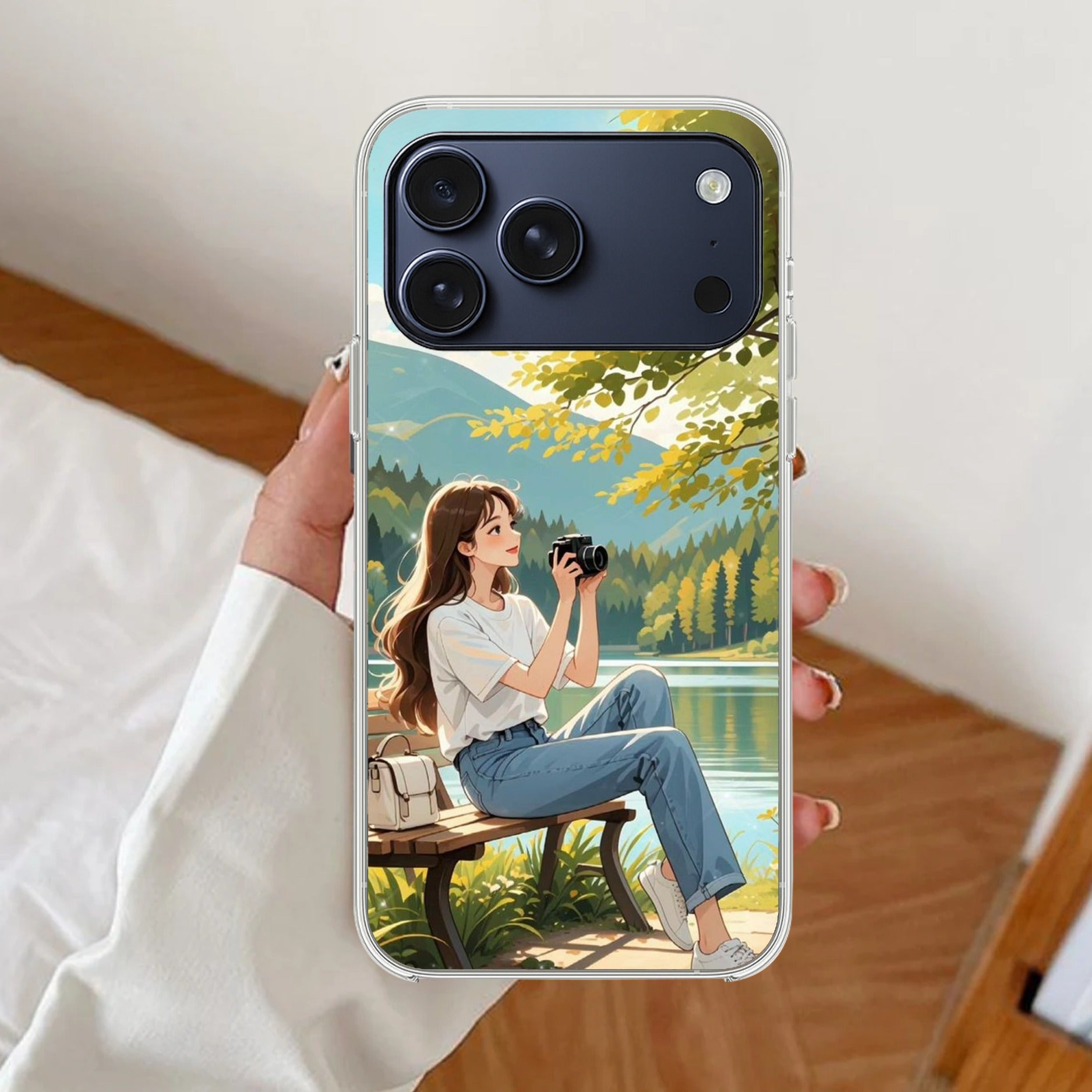 Natures Frame Anti Yellow Clear Case For iPhone 17 Pro Max