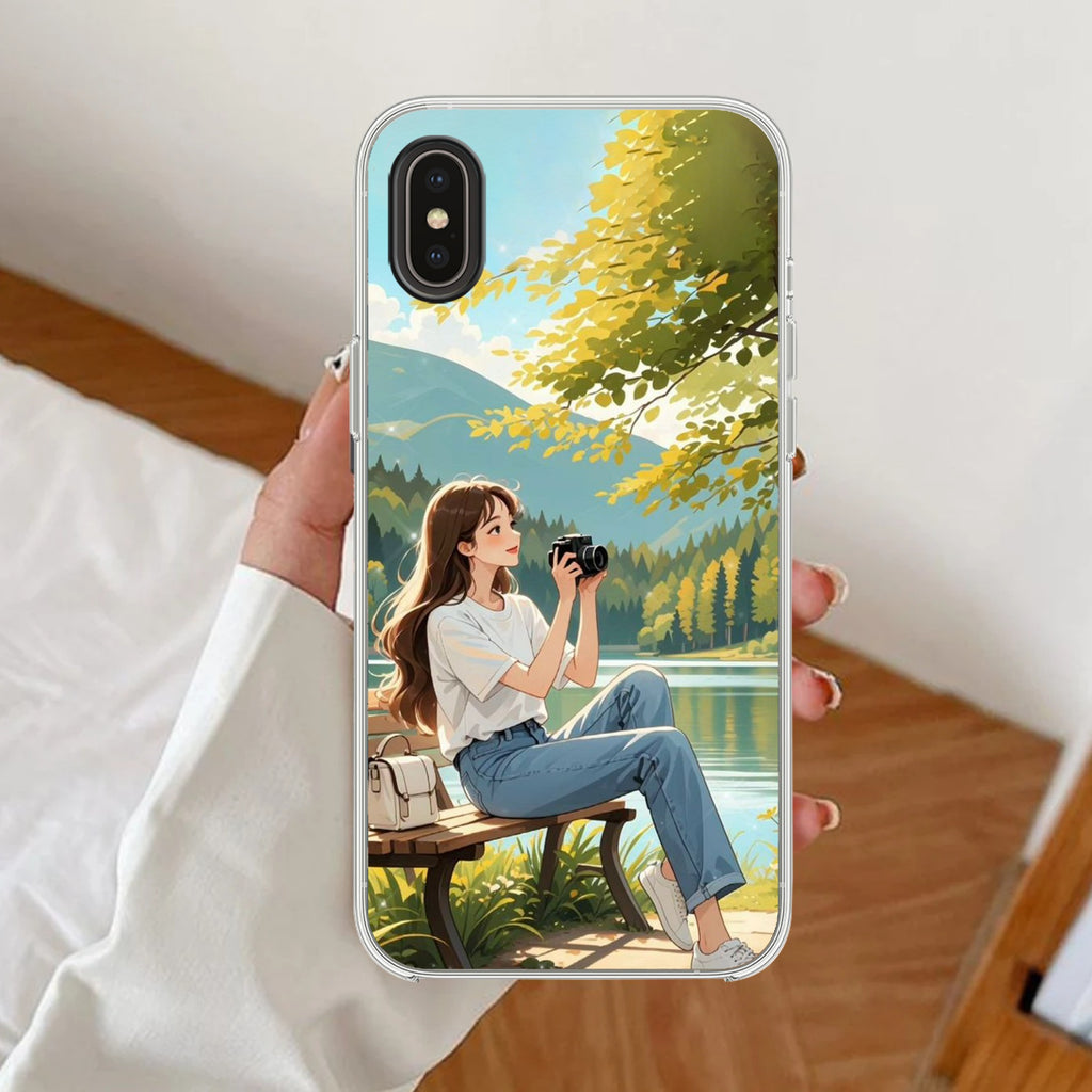 Natures Frame Anti Yellow Clear Case For iPhone Xs Max