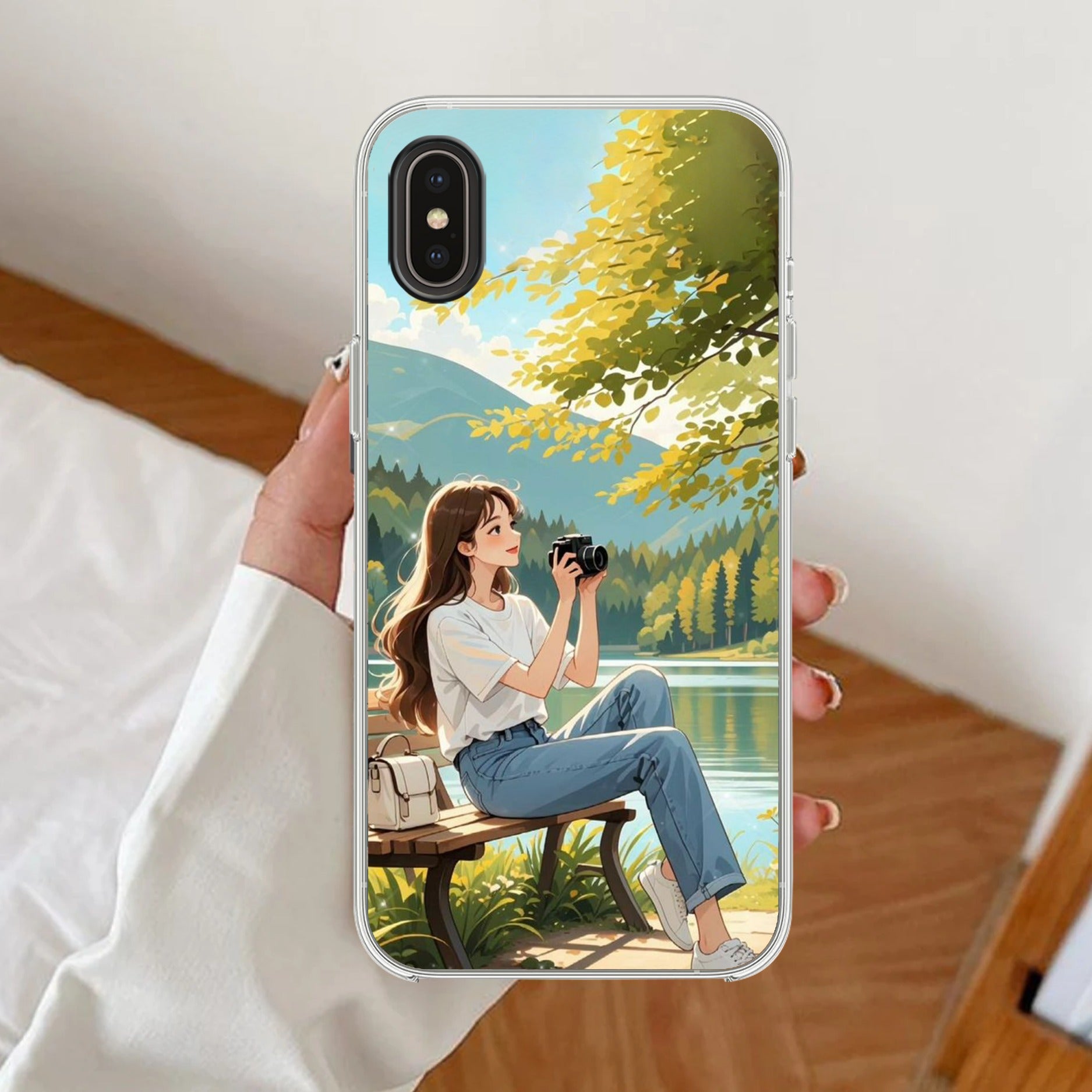 Natures Frame Anti Yellow Clear Case For iPhone Xs Max