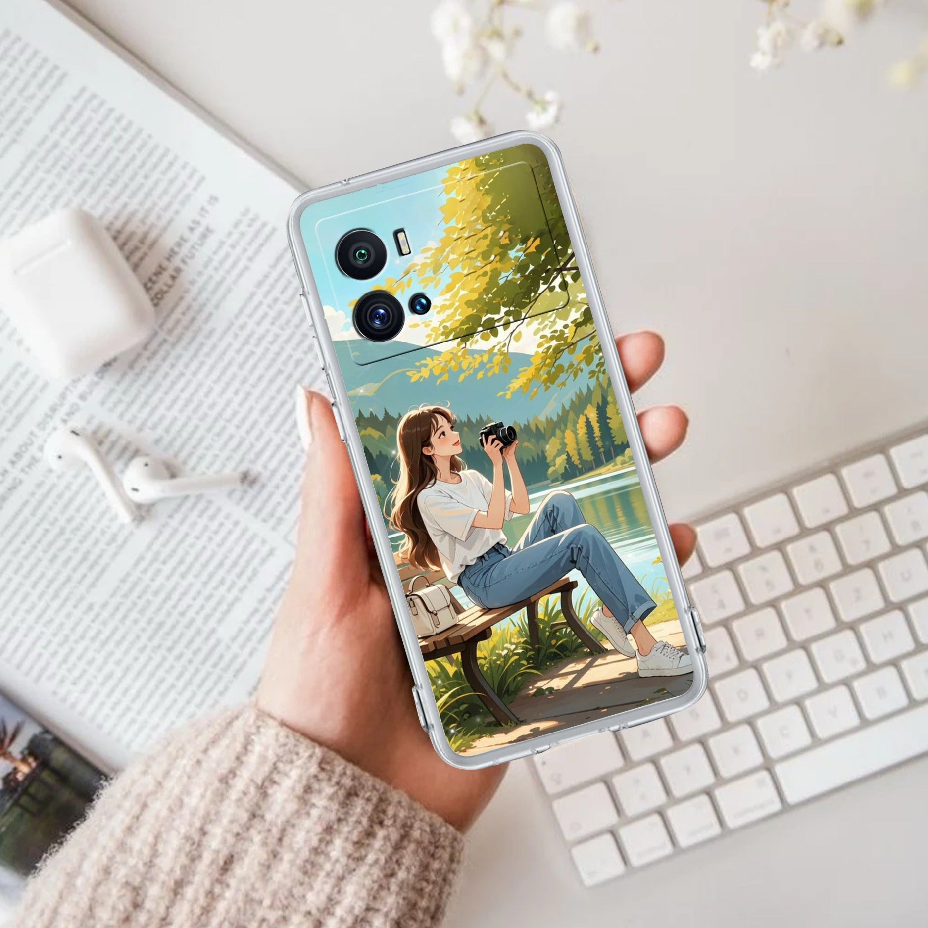 Nature-s Frame Anti Yellow Case For iQOO 9 Pro 5G