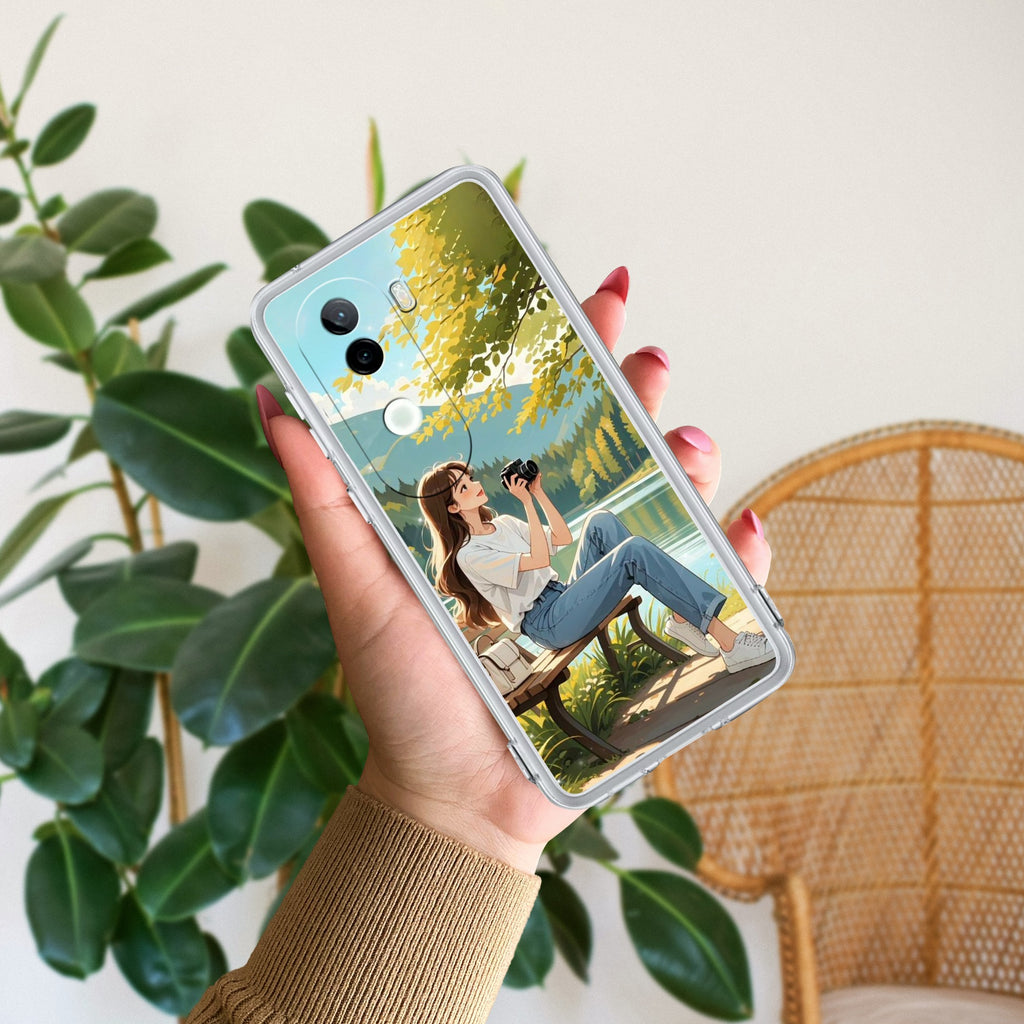 Natures Frame Anti Yellow Case For Vivo V40e 5G