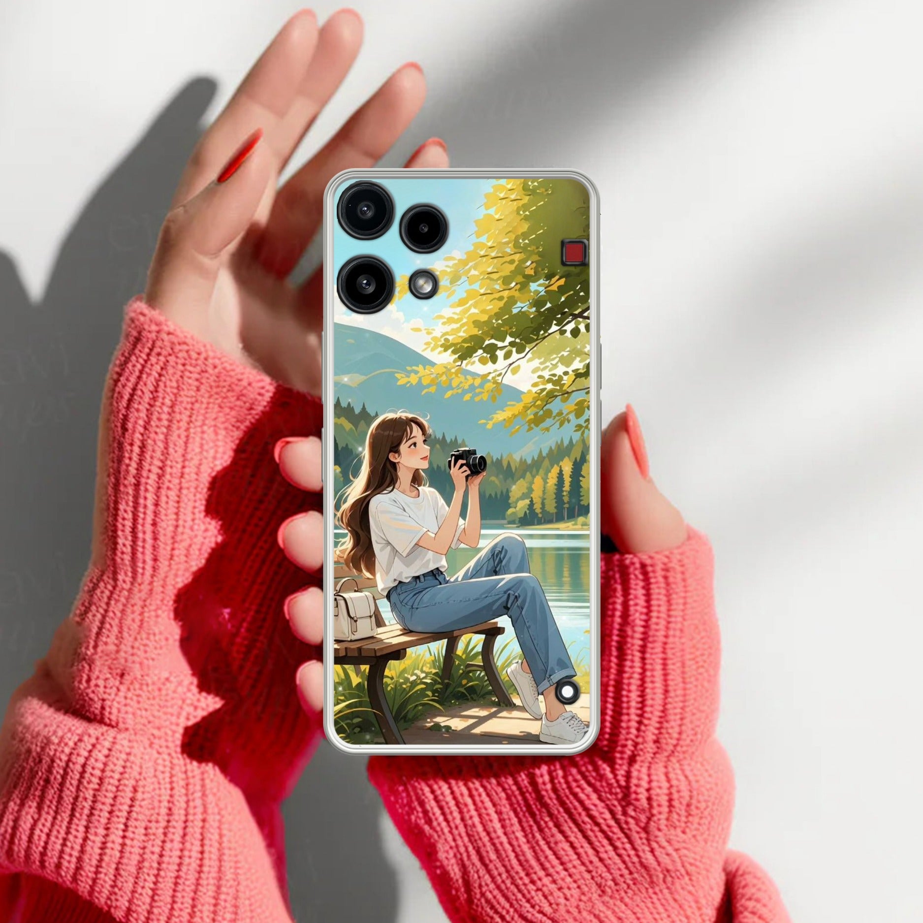 Natures Frame Transparent Silicon Case For Nothing Phone 3a Lite 5G