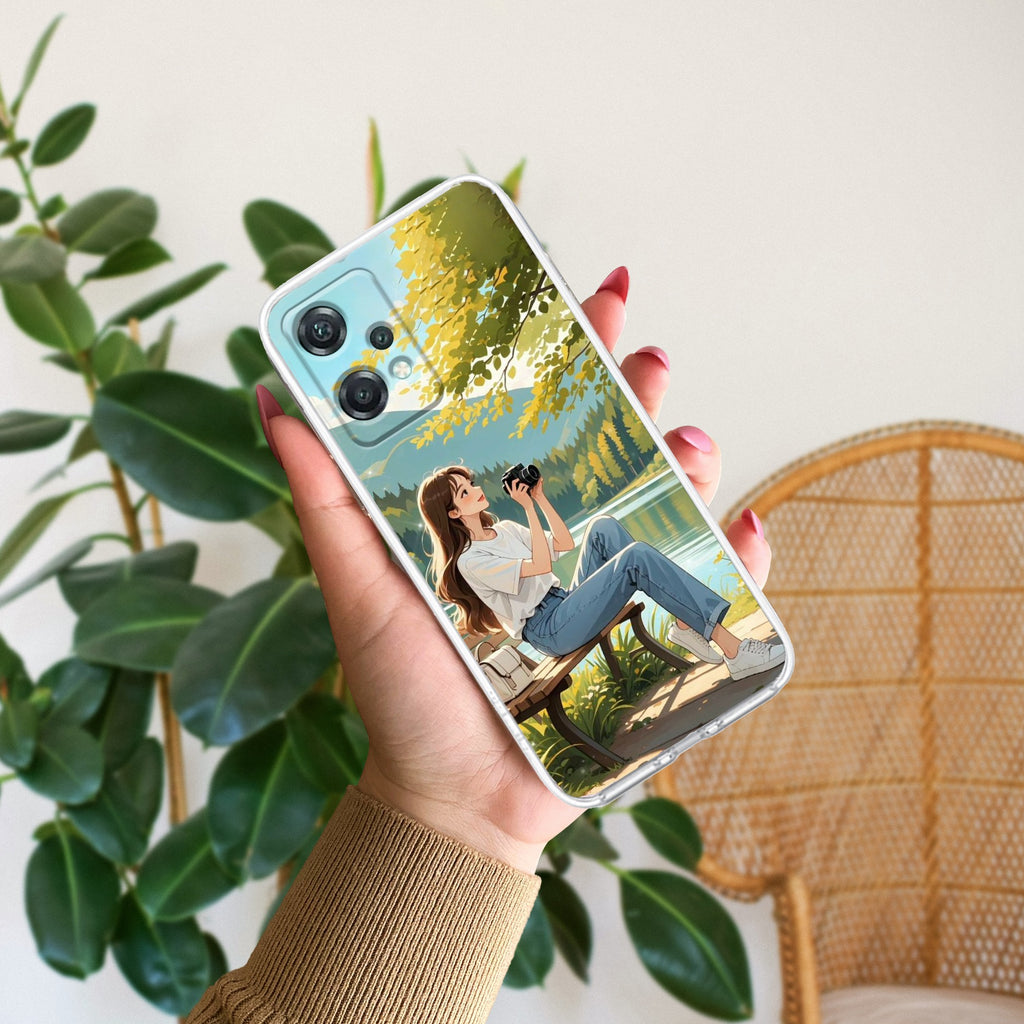 Nature's Frame Transparent Silicon Case For OnePlus Nord CE 2 Lite
