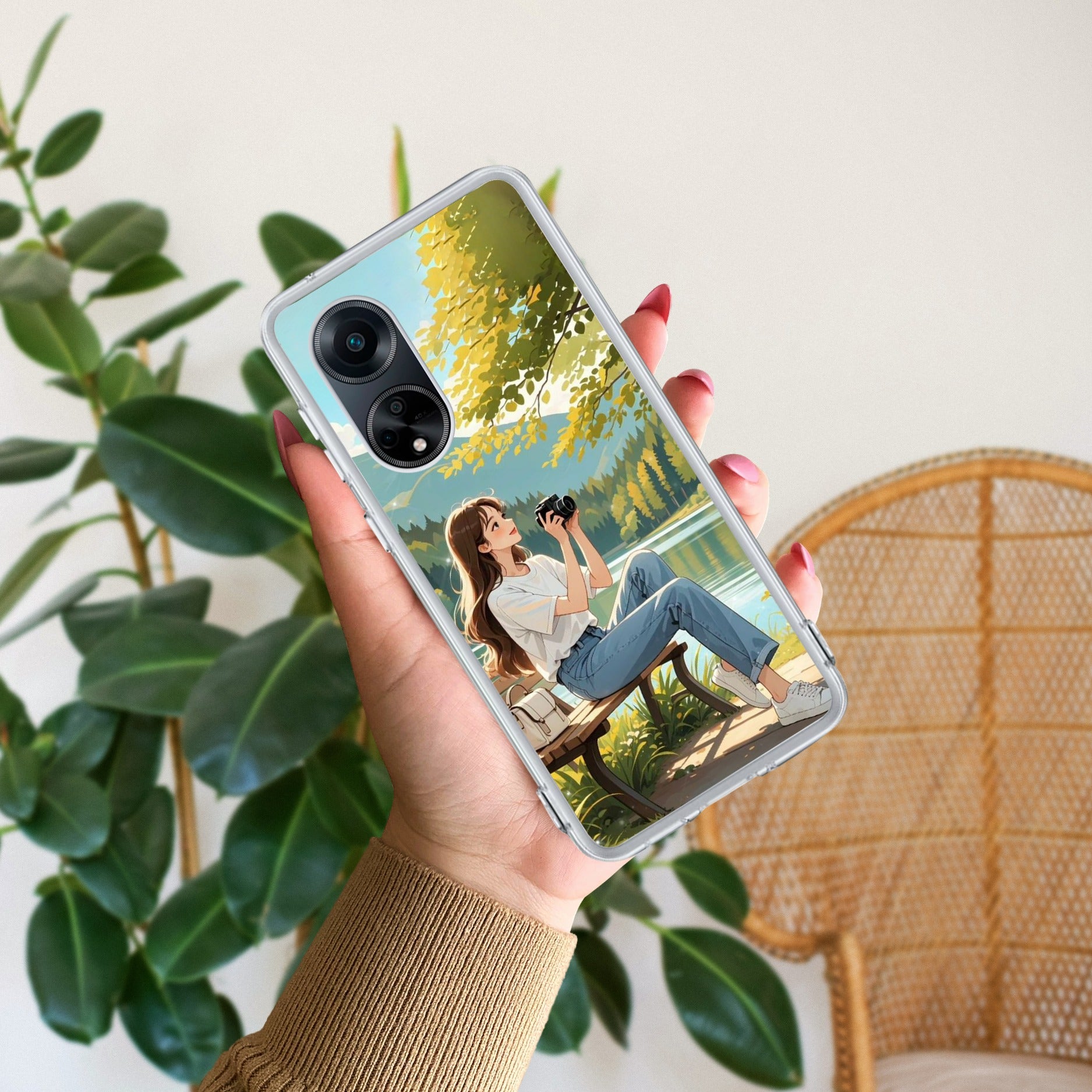Nature-s Frame Anti Yellow Case For Oppo F23 5G