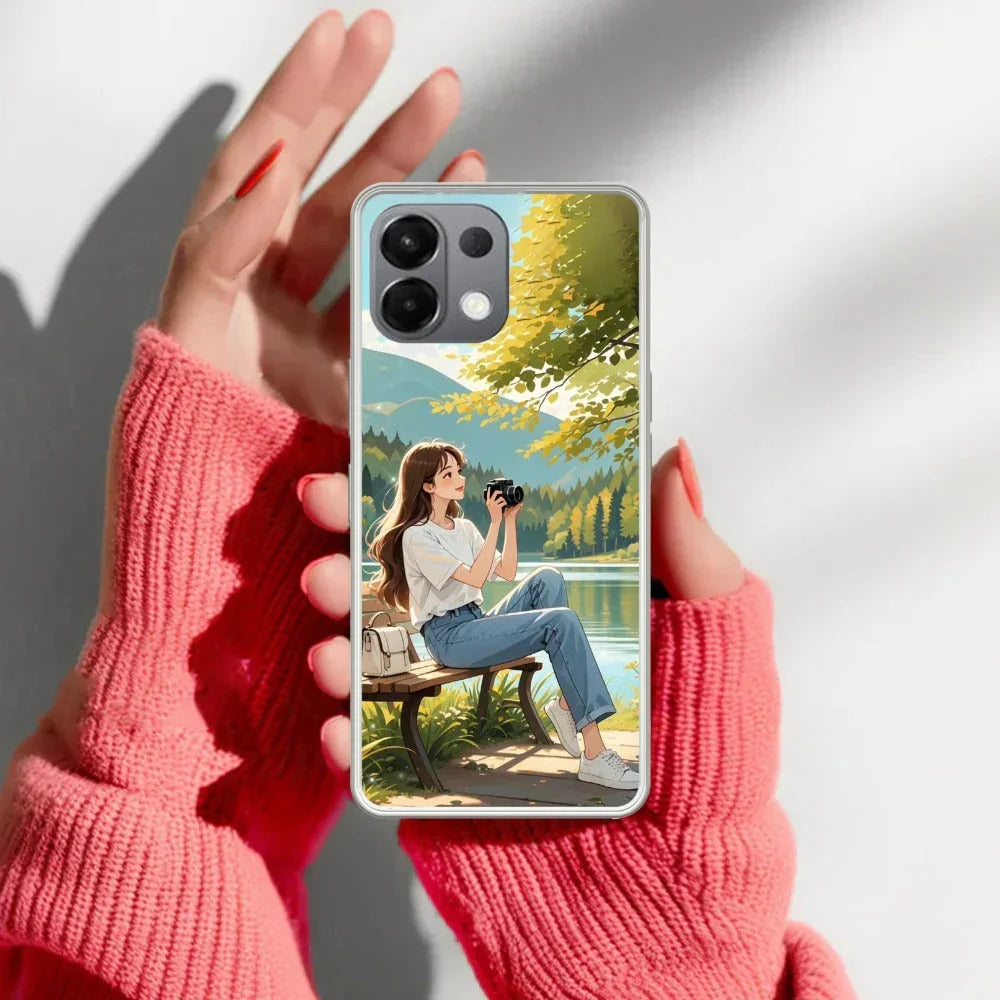 Nature-s Frame Transparent Silicon Case For Oppo A38 4G