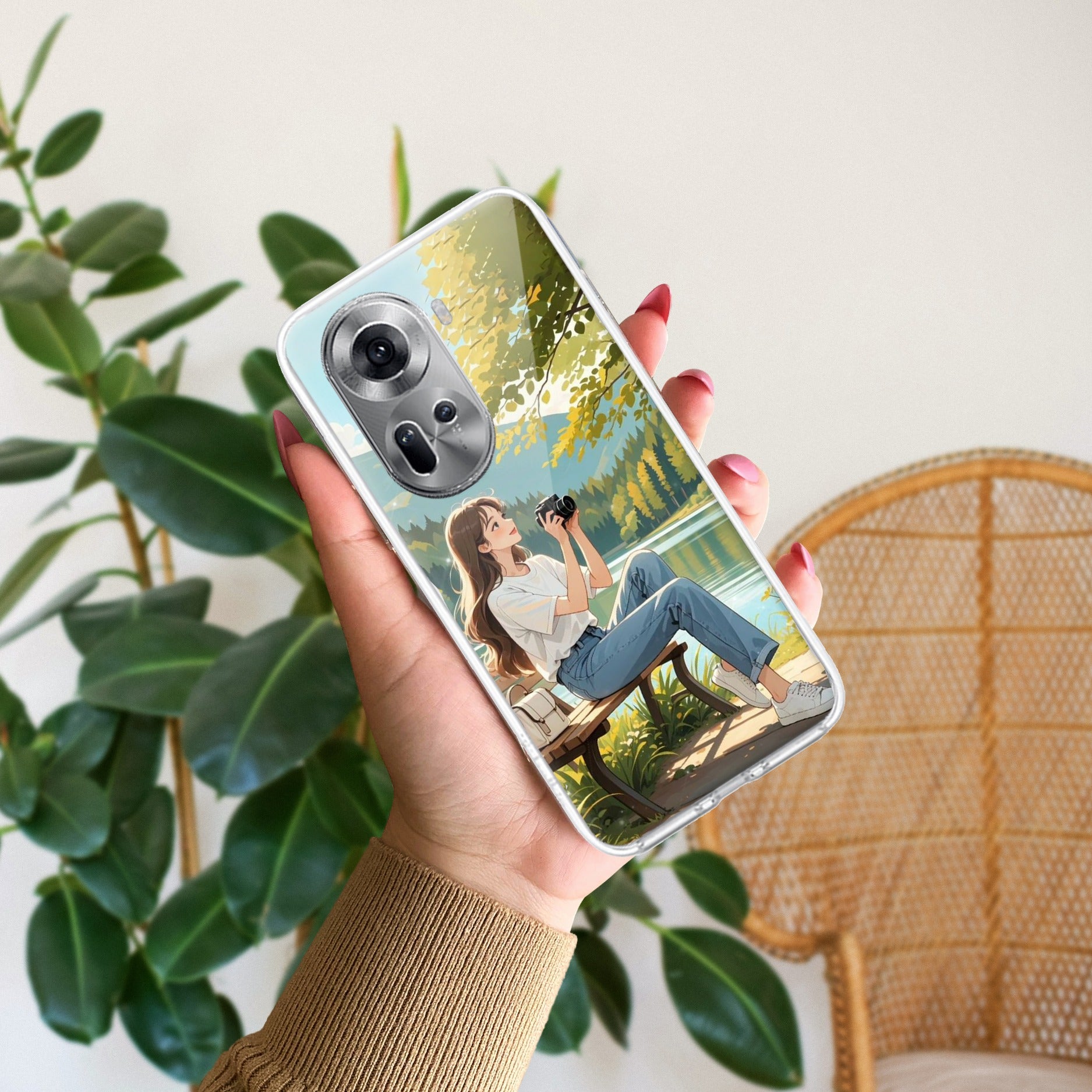 Nature-s Frame Anti Yellow Case For Oppo Reno 11 5G