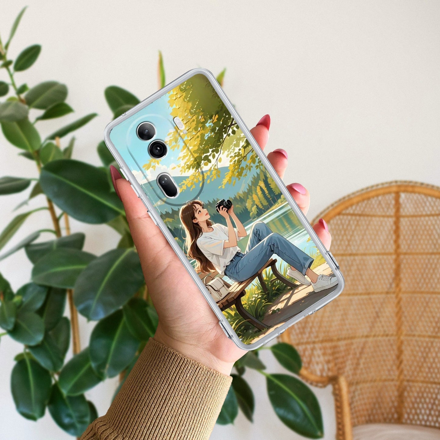 Nature’s Frame Transparent Silicon Case For Oppo