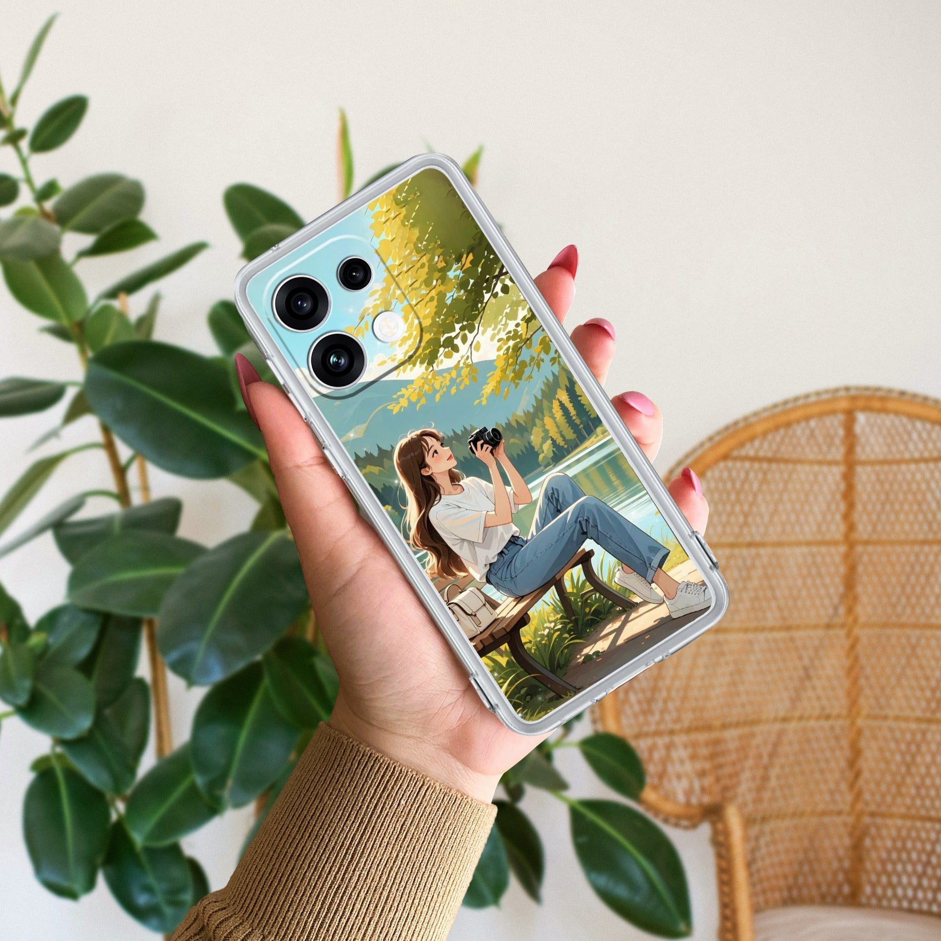 Nature-s Frame Anti Yellow Case For Oppo Reno 16C 5G