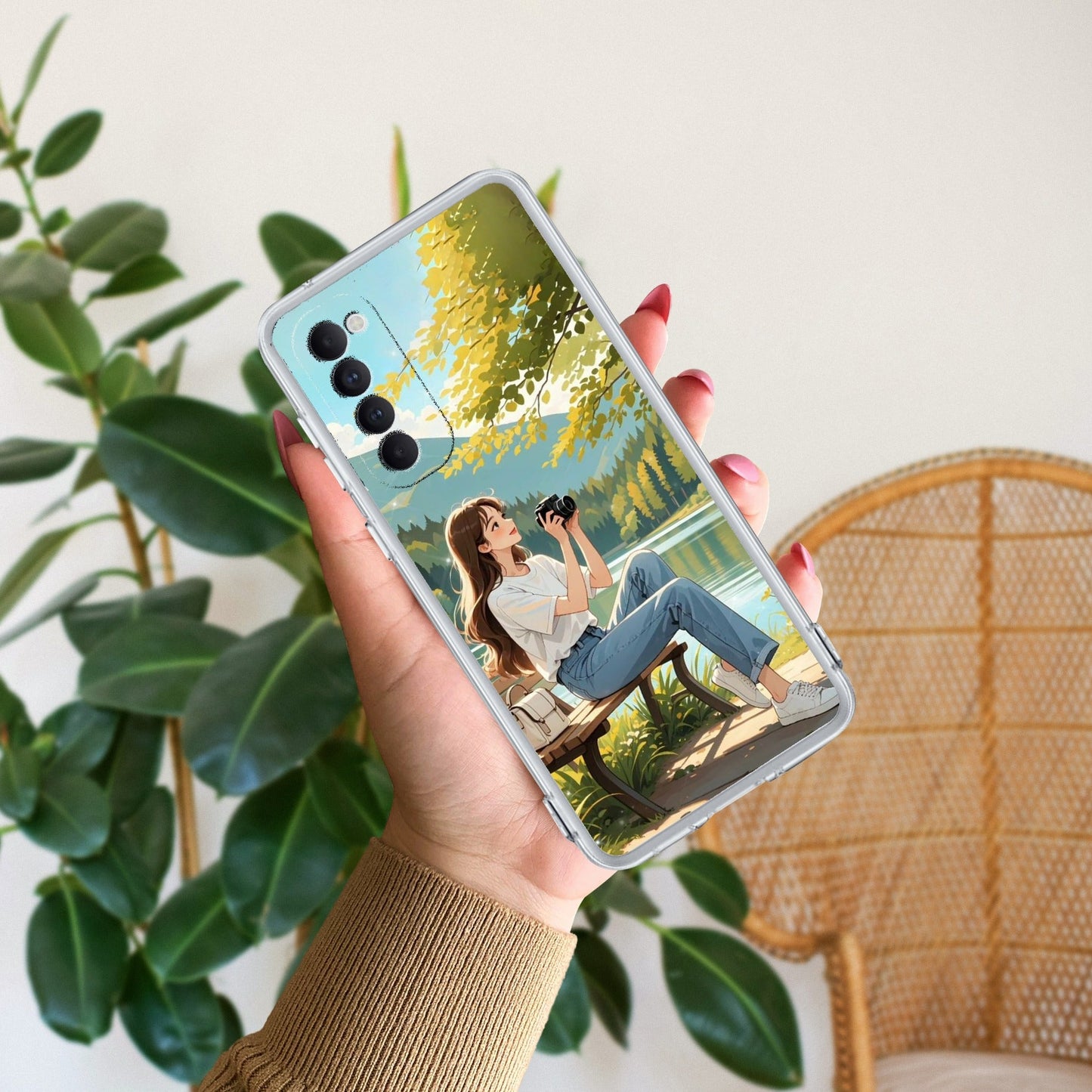 Nature’s Frame Transparent Silicon Case For Oppo
