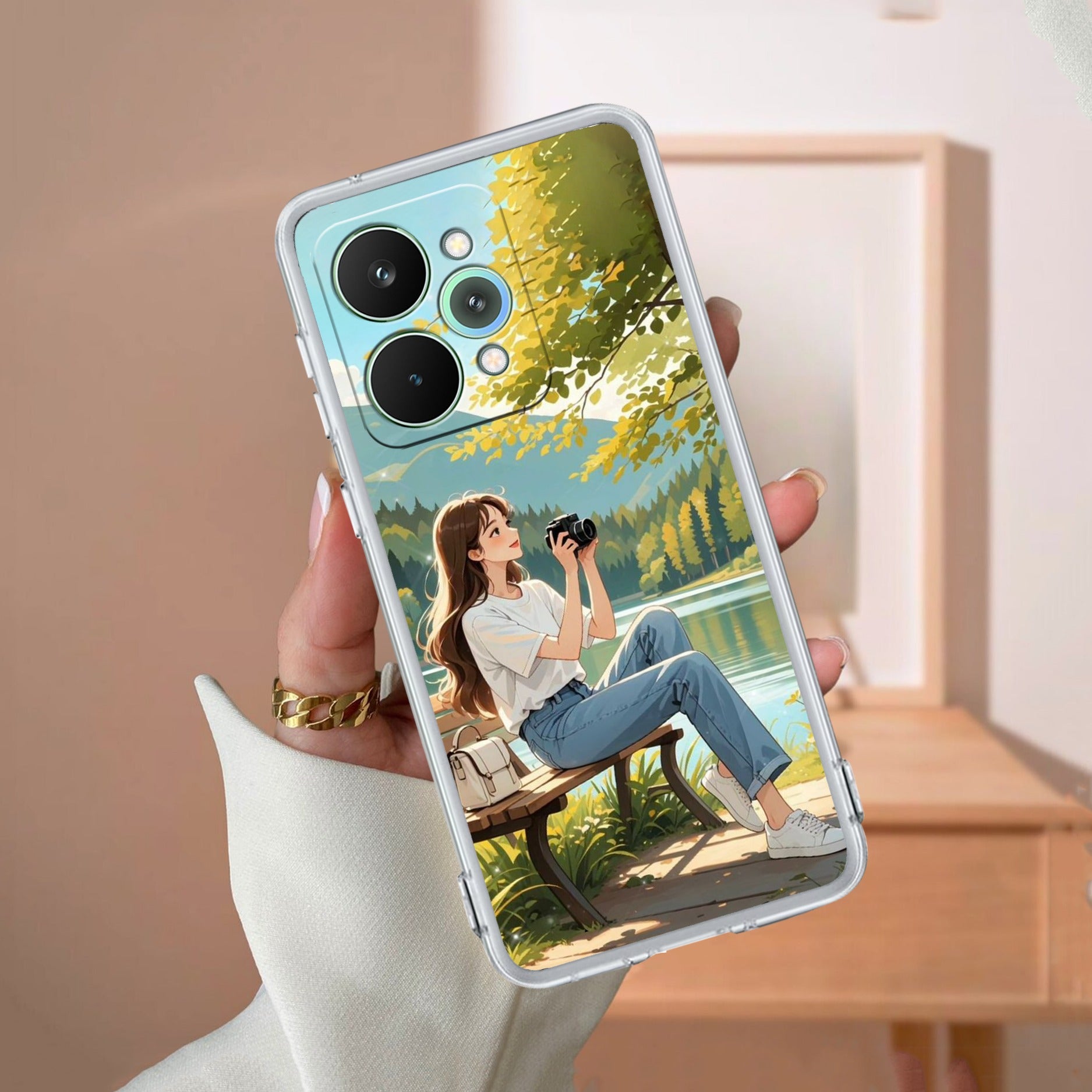 Natures Frame Anti Yellow Case For Realme 15 Pro 5G