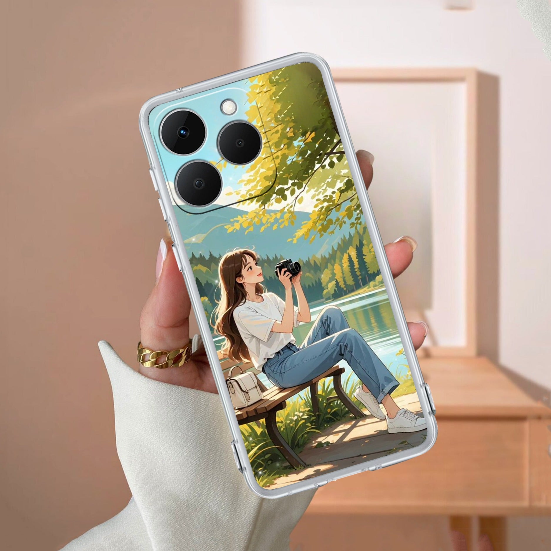 Natures Frame Anti Yellow Case For Realme 15T 5G