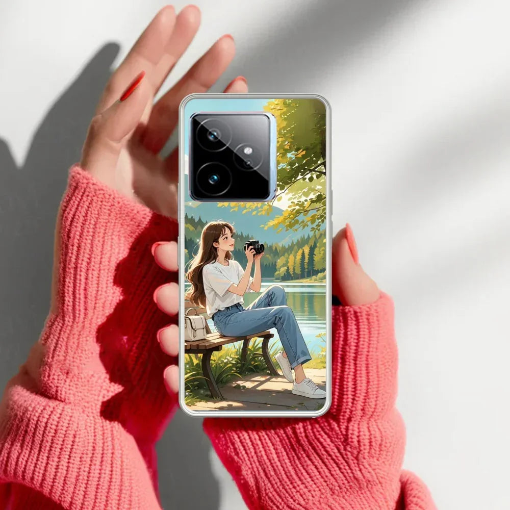 Natures Frame Transparent Silicon Case For Realme GT 7 5G