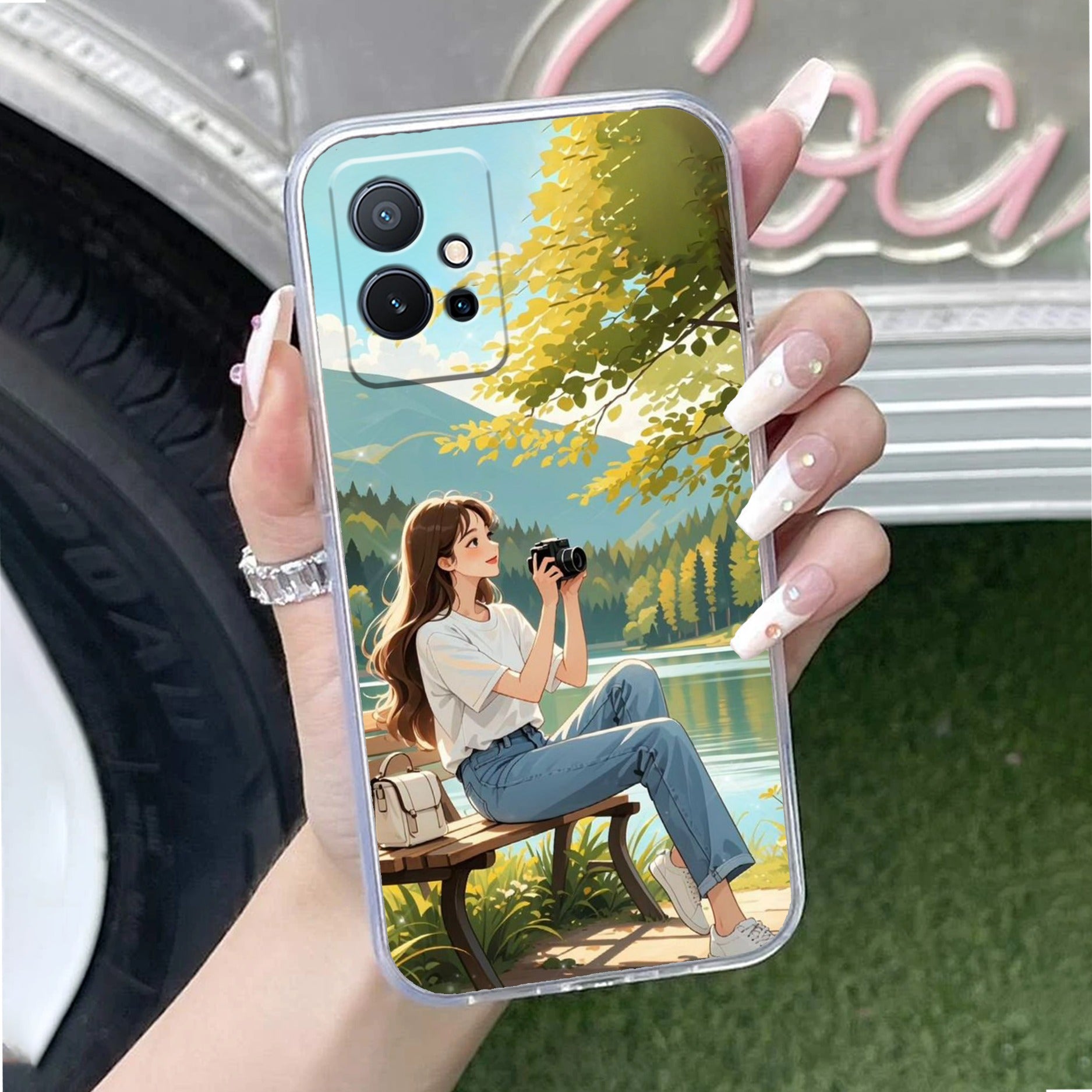 Natures Frame Anti Yellow Case For Vivo T1 5G