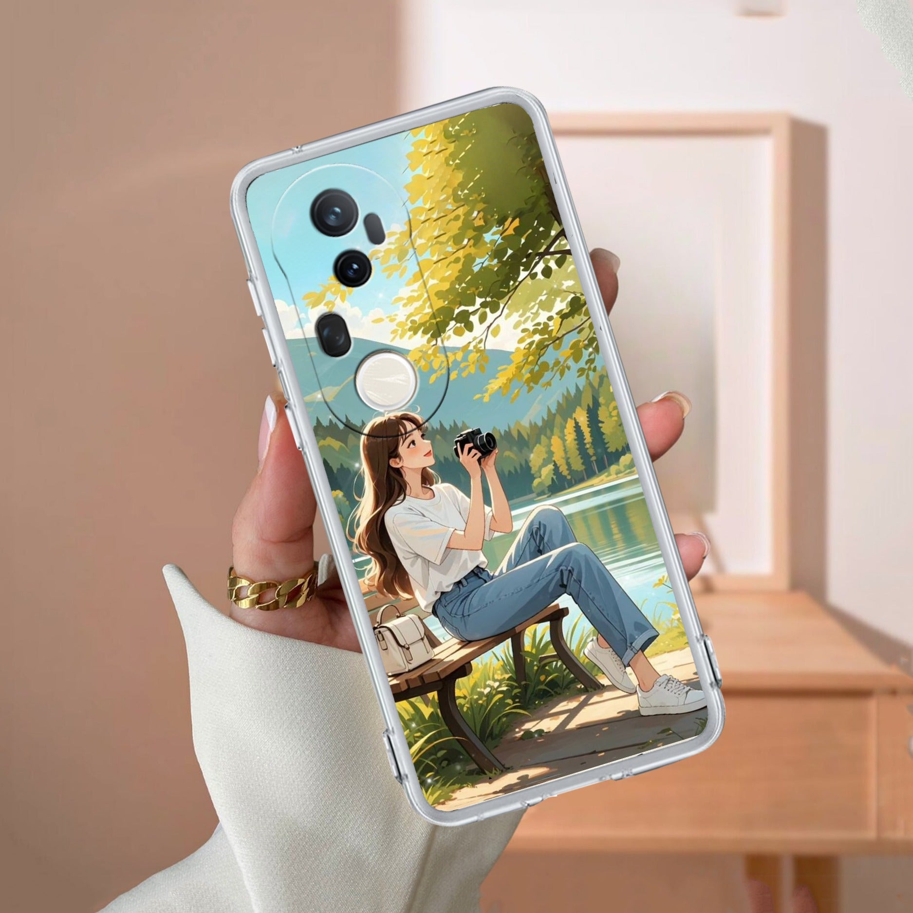 Natures Frame Anti Yellow Case For Vivo T4 Ultra 5G