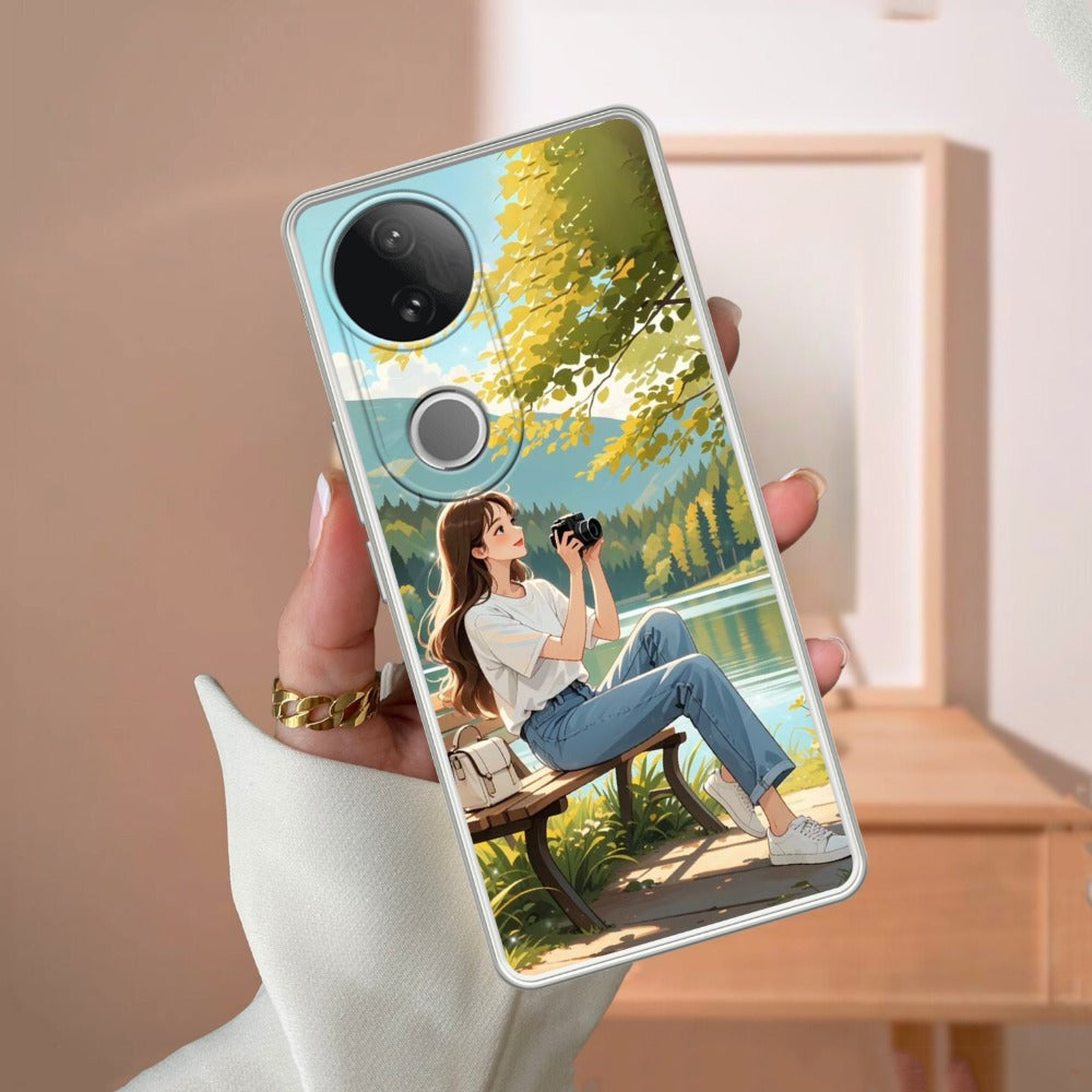 Natures Frame Transparent Silicon Case For Vivo